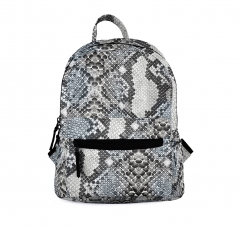 Mini school backpack/children bag snake skin classic gray big