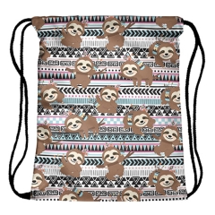 Drawstring bag sloth aztec