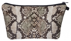 Makeup bag snake skin classic brown big