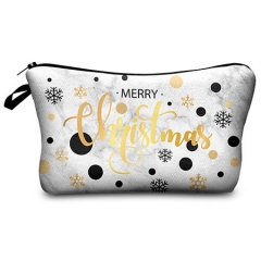 Cosmetic case christmas gold dots