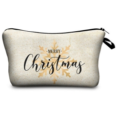 Cosmetic case christmas gold snowflake