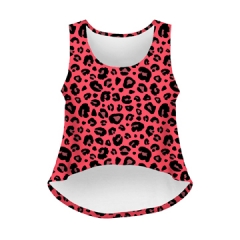 new top Leopard Red