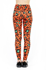 regular leggings Leopard Orange