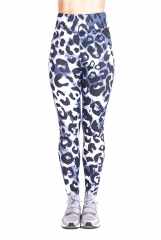 High waist leggings leopard jeans