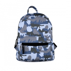 mini schoolbag cat camo blue