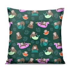 Pillow tropical funny sloths