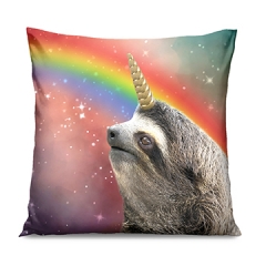 Pillow rainbow sloth
