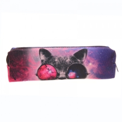 pencil case galaxy sunglasses cat