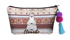 Make up bag with ball  llama