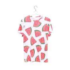 彩色T恤白底西瓜watermelon white