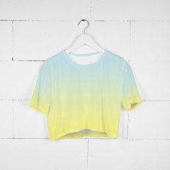 Crop T-shirt ombre yellow