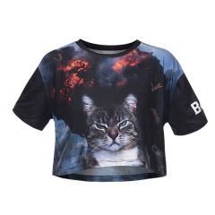 彩色短T恤 火山爆发猫CATSPLOSION