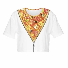 彩色短T恤拉链披萨PIZZA ZIP
