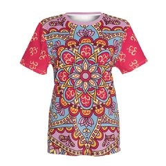 T-shirt mandala pink and yellow