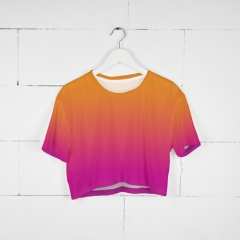 Crop T-shirt ombre orange