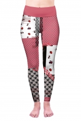 High waist leggings Cherry