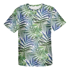 彩色T恤绿色树叶green palm