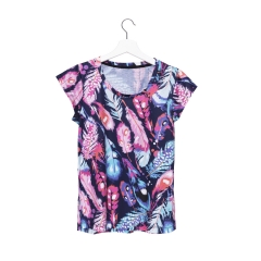 Women T-shirt feathers color