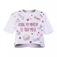 Crop T-shirt MY MAKE UP TO TRAP MUSIC