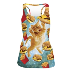 Tank top fast food cat
