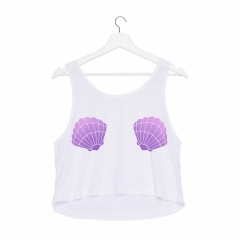 新白色背心紫色扇贝mermaid shells