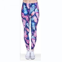 3D print leggings FEATHERS COLOR