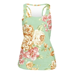 Tank top mint flower