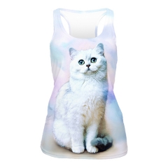 Tank top pastel cat