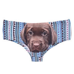 panties brown puppy aztec