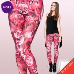 3D print leggings roses pink