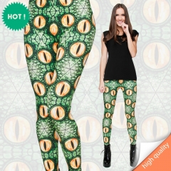 3D print leggings green snake