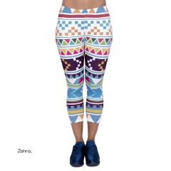 Capri leggings AZTEC-MORSKI