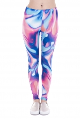 3D print leggings holographic blue and pink