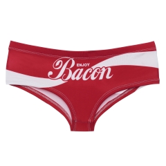 Women panties enjoy bacon