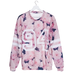 Sweatshirt vintage roses pink 94