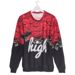 Sweatshirt high roses