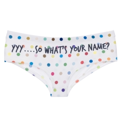 Women panties your name color dots