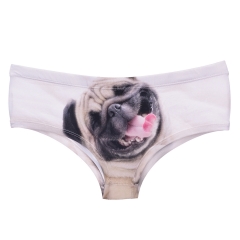 Women panties happy pug dog