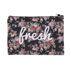 square cosmetic case flower fresh