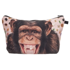 Cosmetic case monkey pink