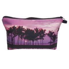 Cosmetic case palm purple