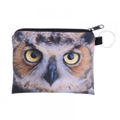 Coin wallet owl brown