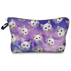 Cosmetic case WHITE CAT IN SPACE