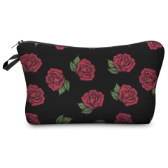 Cosmetic case RED ROSES BLACK