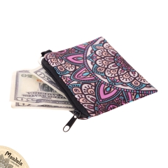 wallet mandala turquoise and pink