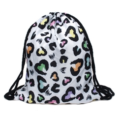 simple backpack leopard hearts