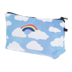 Cosmetic case rainbow clouds
