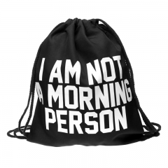 Drawstring bag morning person
