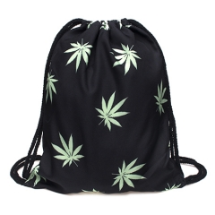 simple backpack weed czarno-zielony
