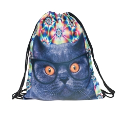 Drawstring bag acid cat